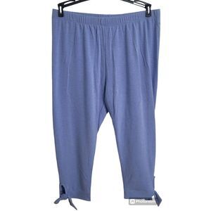 Serengeti Sz L Women's Tied Cropped Lounge Pants in Blue